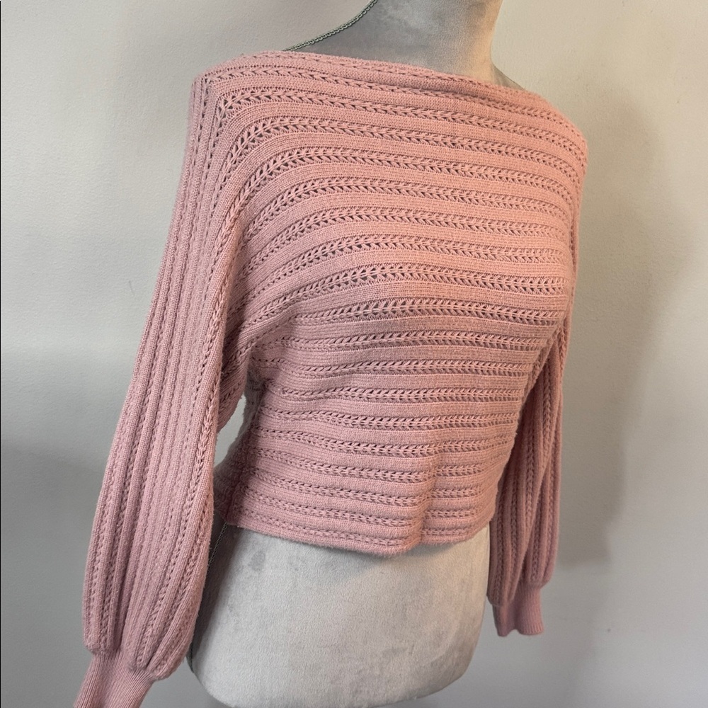 Active USA cropped knitted White Sweater S - Picture 7 of 9